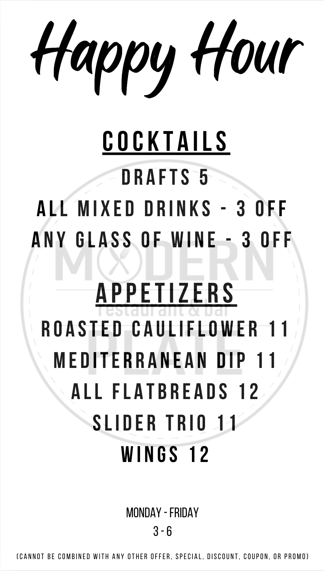 Happy Hour Modern plate
